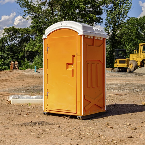 how often are the portable restrooms cleaned and serviced during a rental period in Climax Michigan